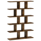 vidaXL Stenska polica Dimljen hrast 70 x 17 x 101 cm Predelan les