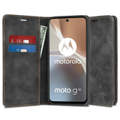 Techsuit Confy Cover preklopna torbica za Motorola Moto G32 – črna