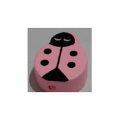 Drvena perla buba mara 20 mm roze