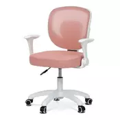 Autronic Otroški pisarniški stol Childrens chair, height adjustable, pink mesh, KA-K1062 PINK