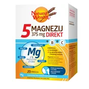 Natural Wealth 5 Magnezij Direkt 375 Mg + B + C, 20 vrečk