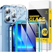 Nikcorp Zaščitno kaljeno steklo 9H za iPhone 13 Pro Max 6,7 celozaslonsko + zaščita kamere, komplet 2 kosov z okvirjem