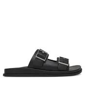 Natikači Calvin Klein City Sandal Buckle Lth HW0HW02885 Črna
