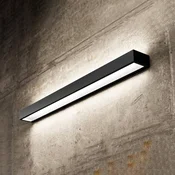 MCJ Mera LED stenska svetilka, širina 80 cm, črna, 4000K - Hodnik - Sodobni - črna, matirana bela - Kovina