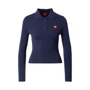 HUGO Pulover Sareplinny temno modra