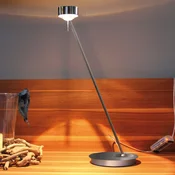 Top Light Namizna svetilka z možnostjo zatemnitve PUK TABLE, krom - Dnevna soba/jedilnica - Dizajn - prozorno, belo matirano - Kovina