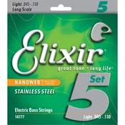 ELIXIR 45/130 NANOWEB STRUNE ZA BAS 5.str STAINLESS