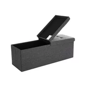 Ljubki dom Tabure z dvižnim pokrovom OTTOMAN 110x38 cm, temno siv