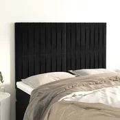 Vidaxl vidaXL Vzglavja za posteljo, 4 kosi, črna, 72x5x78/88 cm, žamet