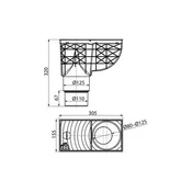 Enpro Sifon za strešni odtok Roof drain trap straight DN O 125/110 mm, gray