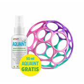 OBALL Igrača Oball Classic 10 cm roza/vijolična 0m+AQUAINT 100 % organska čistilna voda 50 ml
