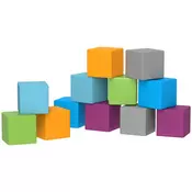 Homestar Set mehkih gradnikov 12 kosov 20x20x20 cm večbarvno