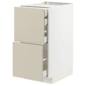 METOD / MAXIMERA Pod.orm.2front/2dnj/1srd/1vis.fiok, bela/Havstorp bež, 40x60 cm