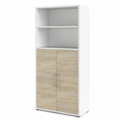 Bijela/u prirodnoj boji modularna biblioteka u dekoru hrasta 89x189 cm Prima – Tvilum