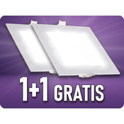 V-TAC Vgradna LED plošča z napajalnikom, 12W, 1160lm, kvadratna, 1+1 gratis! Farba svetla: Hladna bela