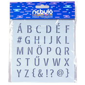 Nebulo: Črke plastična šablona
