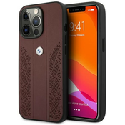 BMW Case BMHCP13LRSPPR iPhone 13 Pro 6,1 red hardcase Leather Curve Perforate (BMHCP13LRSPPR)