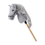 Hobby horse Apollo, sivi konj na palici, vrvasta griva
