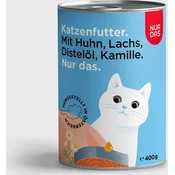 NUR DAS Mačja hrana - piščanec in losos - 400 g