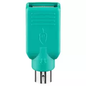 Goobay USB-A (Ž) na Mini-DIN 6 PS/2 (M) miška/tipkovnica zelen adapter