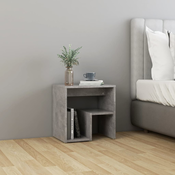 Nocni ormaric siva boja betona 40x30x40 cm konstruirano drvo