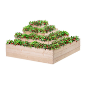 ATMOWOOD Kotna 4-nadstropna lesena greda 120 x 120 x 60 cm