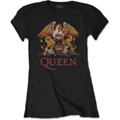 Queen Classic Crest Black XS Ženske Majica