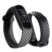Pašček za uro Xiaomi Mi Band 5, 6 in 7 - črn carbon