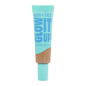 Rimmel Kind & Free Glow It Up Moisturising Skin Tint puder normalna koža 30 ml Odtenek 410 latte
