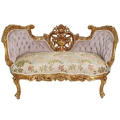 Casa Padrino baroque sofa pink/beige/multicolored/gold - Magnificent living room sofa in baroque style - Living room furniture in baroque style - Baroque furniture - Baroque furnishings
