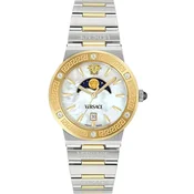 Versace VE7G00524 Ladies Watch Greca Logo Moonphase Diamonds 38mm 5ATM