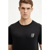 Kratka majica za tek Compressport Performance črna barva, ATSM4920
