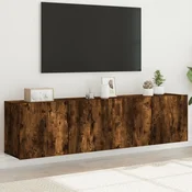 Zidni TV ormarici 2 kom boja dimljenog hrasta 80x30x41 cm