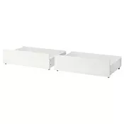 MALM Kut.odlaganje za vis.okvir kreveta, bela, 200 cm