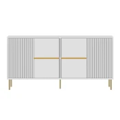 Omarica Kailua 2572 Bela, Zlata, 75x150x36cm, Iverna plošča