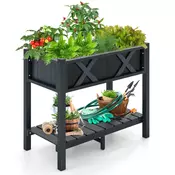 COSTWAY Dvignjen vrtni zaboj Cvetlični lonec 86 x 45 x 73 cm, (5000194726)