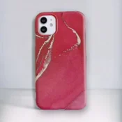 Infostyle Silikonski ovitek Marble za iPhone 14 Plus/15 Plus Rdeča/TPU silikon