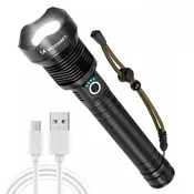 Wozinsky WLT-20W taktična svetilka, 20W, 2000lm, CREE diode, IP65, črna
