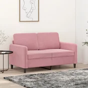 Kavč dvosed roza 120 cm žamet