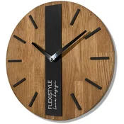 shumee Lesena stenska ura Oak Classic 30cm črna