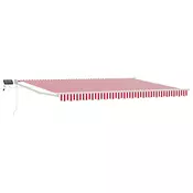 Rucna zlacivna tenda s LED diodama Crvena i bijela 4,5 × 3 m