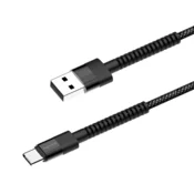 COLORWAY kabel, Tip-C (najlon – duga glava) 2.4A 1m crni (CW-CBUC063-BK)