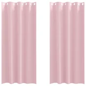 Zavese za zatemnitev z obroči 2 kos Baby roza 245 x 140 cm
