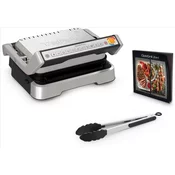 Tefal Optigrill Inox 2u1 kontaktni roštilj + hvataljka (GC773D30)