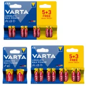 shumee VARTA LL MAX alkalna baterija AA 8x1, AAA 8x1 in C 2x1