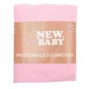 Jersey rjuha za otroško posteljico New Baby 120x60 roza