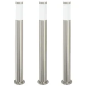vidaXL vidaXL Stebričke 3 kosi 80 cm nerjaveče jeklo IP44, (5000297038)