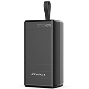 AWEI P171K Powerbank 60000mAh 65W black USB/2xPD Display