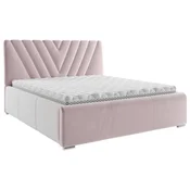 Boxxx OBLAZINJENA POSTELJA 180 cm x 200 cm , tekstil svetlo roza