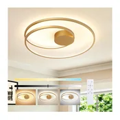 Brilagi- LED prigušiva stropna svetiljka TWISTER LED/75W/230V precnik 70 cm zlatna +daljinski upravljac